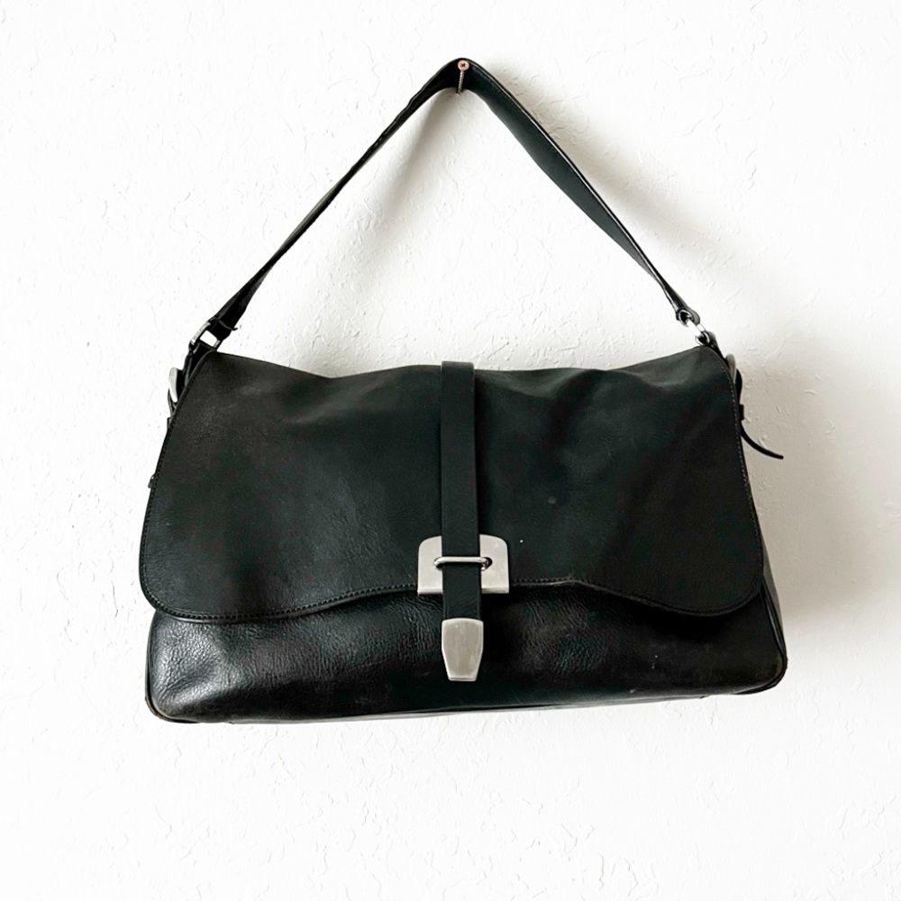 Prada Leather Vintage Shoulder Bag Black